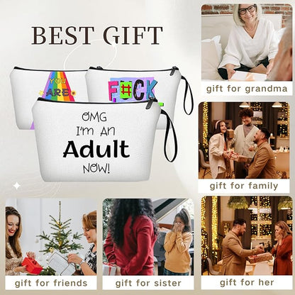 18th Birthday Gifts for Girls, 18 Year Old Girl Birthday Gifts, Makeup Bag With Mirror, Birthday Gift for Daughter, Sister, Friend, Girl, Teen,Christmas Gifts