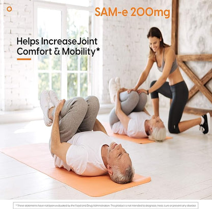 Doctor's Best SAM-e Mood & Joint Support & Liver Health (Pharmaceutical Grade/Non-GMO/Gluten Free/Vegetarian), Tablet, 60 Count (Pack of 1)