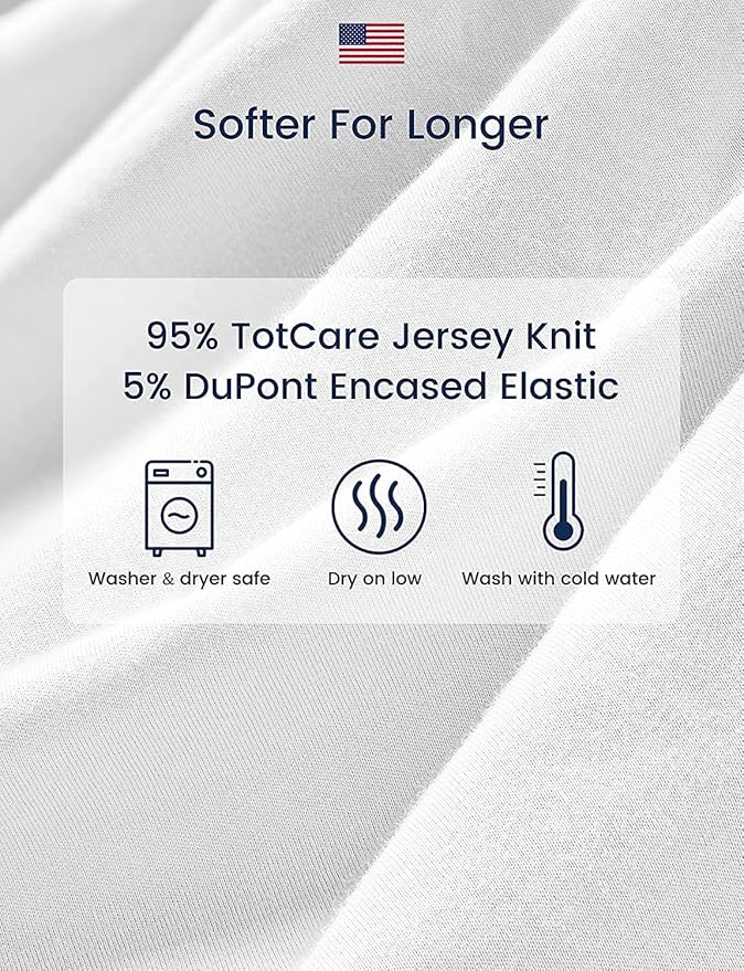 TotAha Premium Soft Bassinet Sheet for Boy Girl, Super Stretchy Jersey Knit Bassinet Fitted Sheet, Compatible with Halo, Maxi COSI, Mika Micky, SNOO, and Other Bassinet, 2 Pack (Sea Animal)