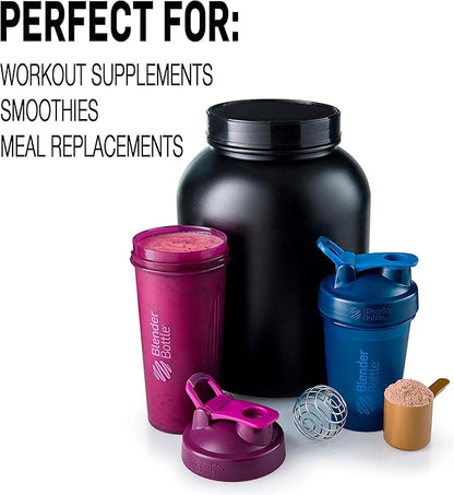 BlenderBottle Classic Loop Top Shaker Bottle, 28oz, Clear/Blue