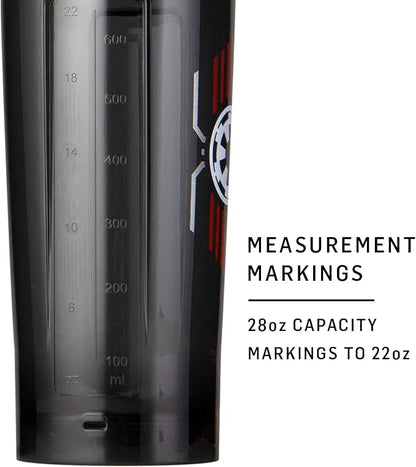 BlenderBottle Star Wars Shaker Bottle Pro Series Perfect for Protein Shakes and Pre Workout, 28-Ounce, Rebel Badge