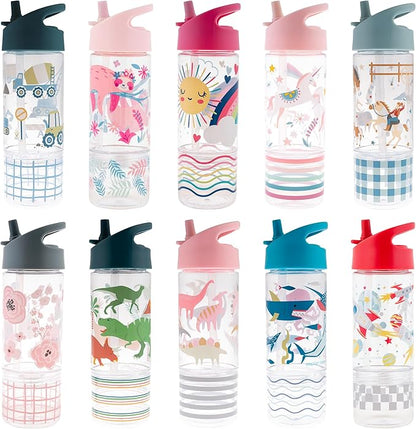 Stephen Joseph, Kids Sip and Snack Water Bottle, 12 oz Tritan BPA Free, Drink and Snack Water Bottle for Girls & Boys, Back to School Water Bottle, Western