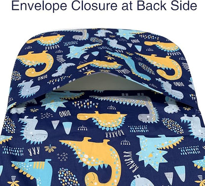 Premium Cotton Bassinet Sheets, Fit for Halo Bassinest Swivel Sleeper, 2 Pack Hourglass Bassinet Mattress Sheet Set for Baby Boys, Soft Breathable Safe, Dinosaur & Stars