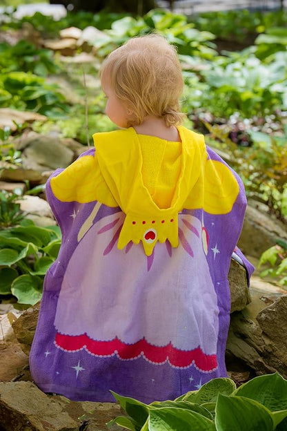 Kids Princess Hooded Bath Towel 20X24 (20 x 24, Pink)