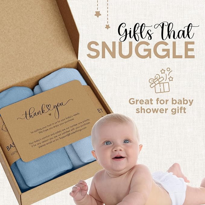 Bassinet Fitted Sheets - Compatible with Mika Micky, Fodoss & Dream on Me Poppy Traveler Bassinet | 100% Organic Jersey Cotton - Light Blue + Dark Blue | 32x19 (2 Pack)