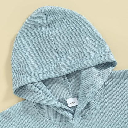 Toddler Beach Towel with Hood Kids Waffle Swim Cover Up Bath Towel Surf Poncho Boys Girls Hooded Beach Towel (Blue, 5-6 Years)