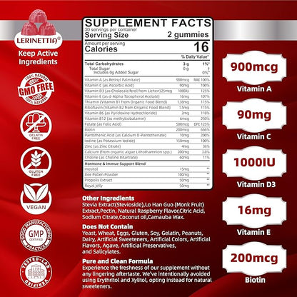 Women’s 50+ Multivitamins, Multivitamin for Women with Vitamin A, C, D3, E and Zinc for Immune Health Support, Calcium & More, Vegan Sugar Free 120 Count