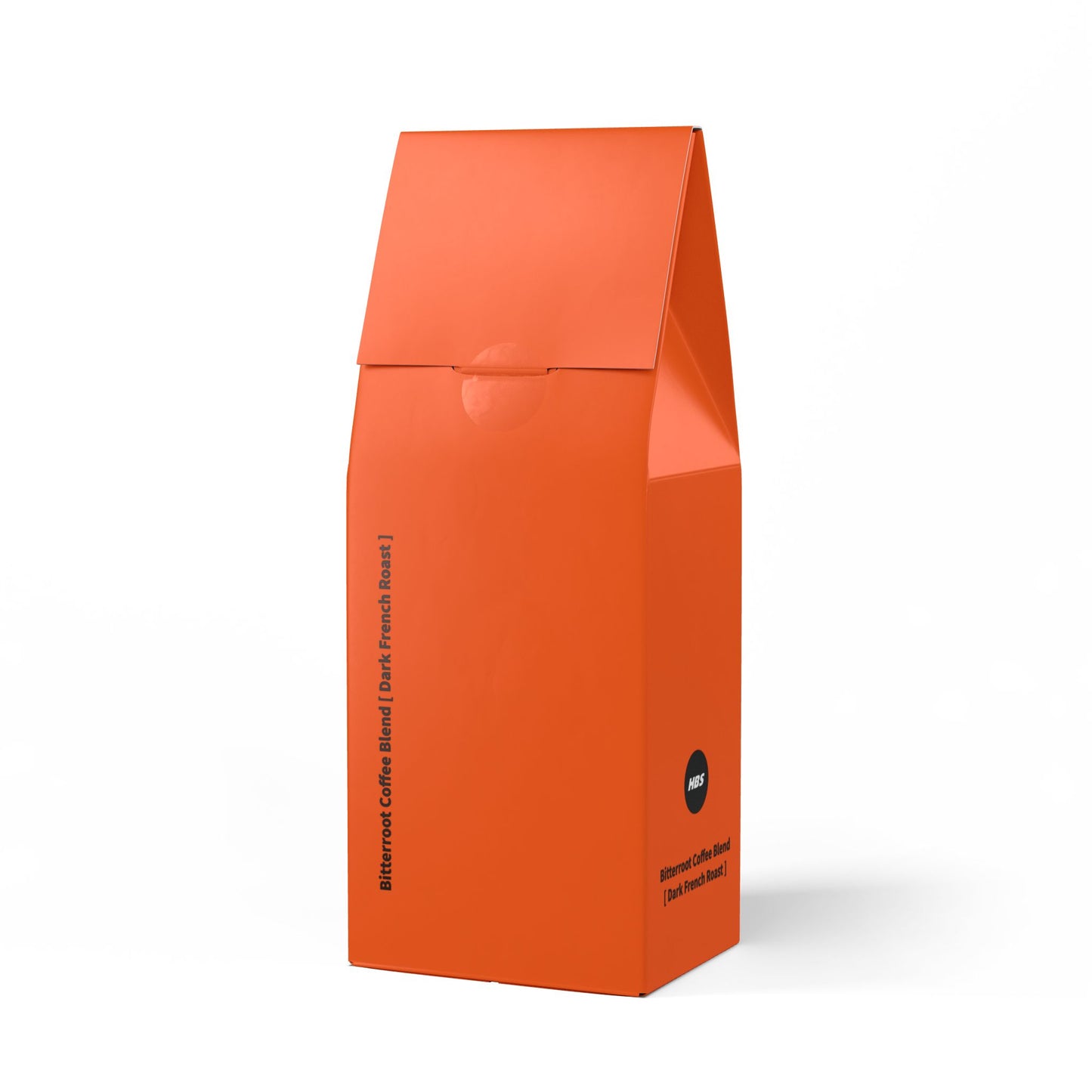 HBS, Bitterroot Coffee Blend (Dark French Roast), Tangerine Package